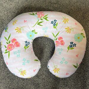 Boppy Original Support Nursing Pillow - NWOT - Pink Floral Stripe